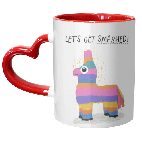 Let's Get Smashed! - unique mug by Leeann Walker