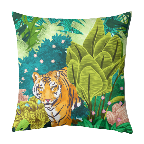 Jungle Tiger - designed cushion by Uma Prabhakar Gokhale
