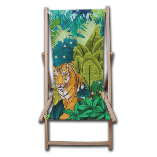 Jungle Tiger - canvas deck chair by Uma Prabhakar Gokhale
