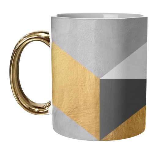 Gold Composition - unique mug by Vitor Costa