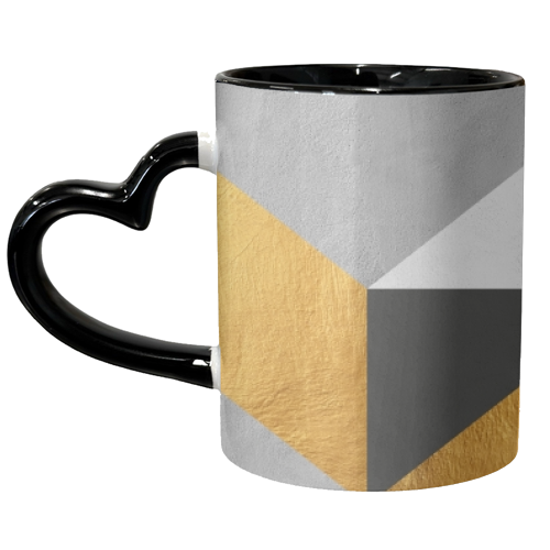 Gold Composition - unique mug by Vitor Costa