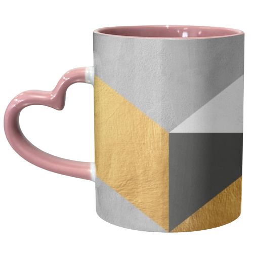Gold Composition - unique mug by Vitor Costa