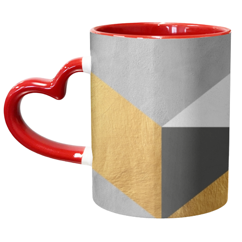 Gold Composition - unique mug by Vitor Costa