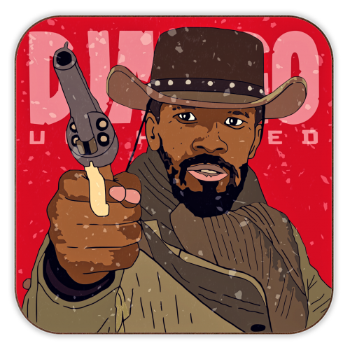 Django Unchained. - personalised beer coaster by Danny Welch