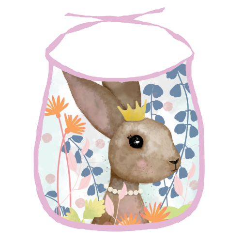 Princess Hare - funny baby bib by Nichola Cowdery