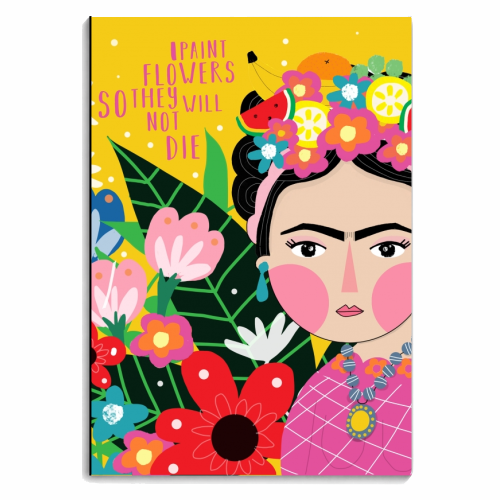 FRIDA LOVES FLOWERS - personalised A4, A5, A6 notebook by Nichola Cowdery