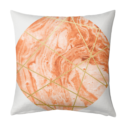 Peach Sphere - designed cushion by Uma Prabhakar Gokhale