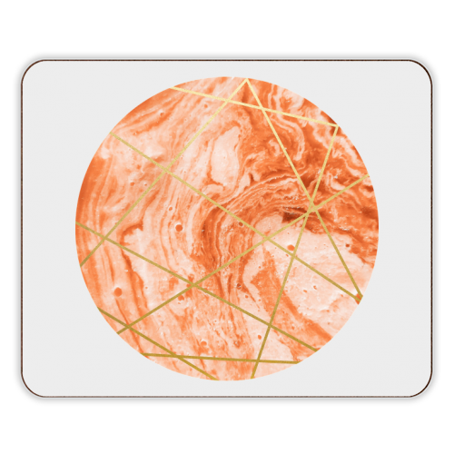 Peach Sphere - designer placemat by Uma Prabhakar Gokhale