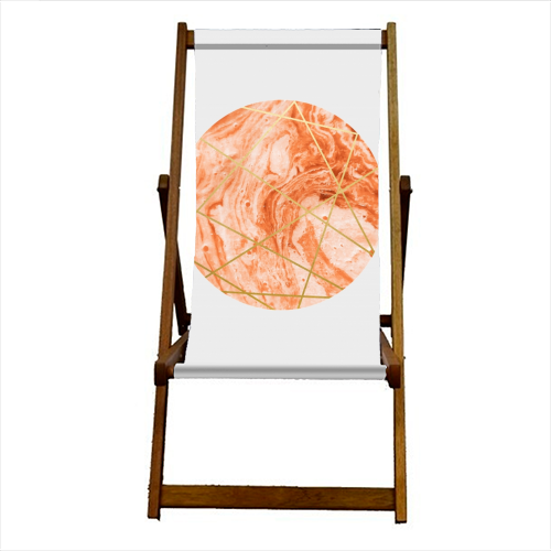 Peach Sphere - canvas deck chair by Uma Prabhakar Gokhale