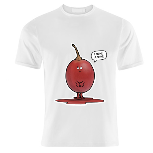 I Done a Wine - unique t shirt by Carl Batterbee