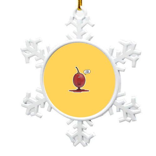 I Done a Wine - snowflake decoration by Carl Batterbee