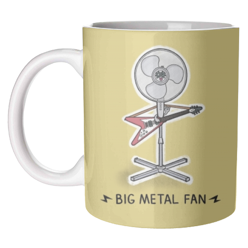 Big Metal Fan - unique mug by Carl Batterbee