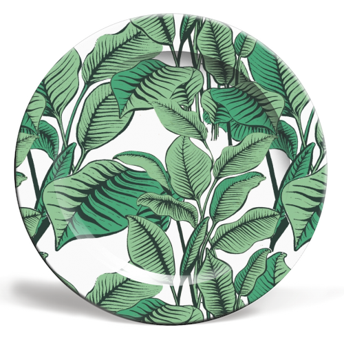 Palm - ceramic dinner plate by Wallace Elizabeth