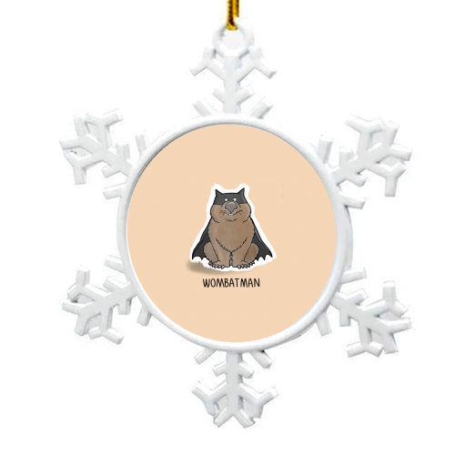 Wombatman - snowflake decoration by Carl Batterbee