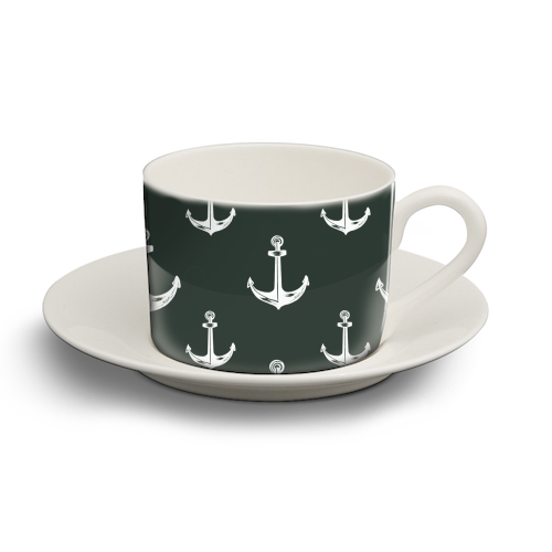 Anchors Away - personalised cup and saucer by Wallace Elizabeth