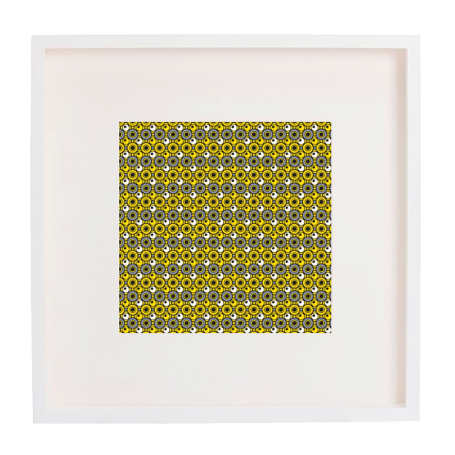 Dot in Yellow and Grey - framed poster print by MarshallWild