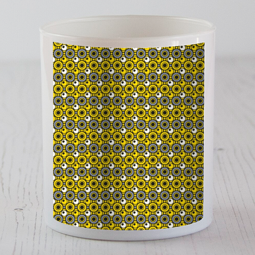 Dot in Yellow and Grey - scented candle by MarshallWild