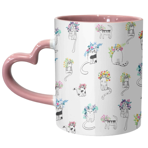 Frida cats - unique mug by Michelle Walker