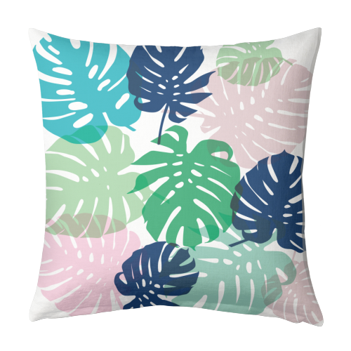 Tropical Monstera - designed cushion by Michelle Walker