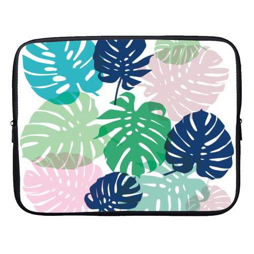 Tropical Monstera - designer laptop sleeve by Michelle Walker