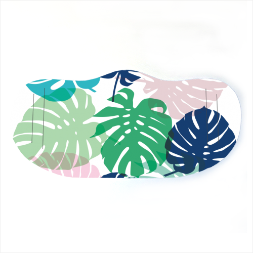 Tropical Monstera - face cover mask by Michelle Walker