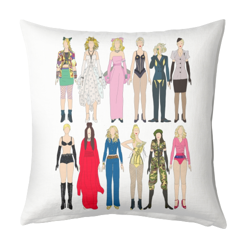 Madonna Fashion - designed cushion by Notsniw Art