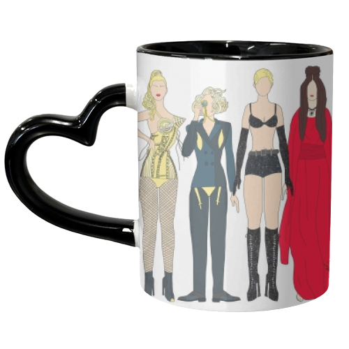 Queen of Pop Fashion - unique mug by Notsniw Art