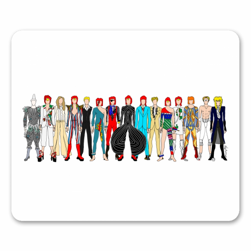 David Bowie Fashion - funny mouse mat by Notsniw Art