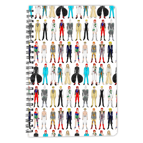 David Bowie Fashion - personalised A4, A5, A6 notebook by Notsniw Art
