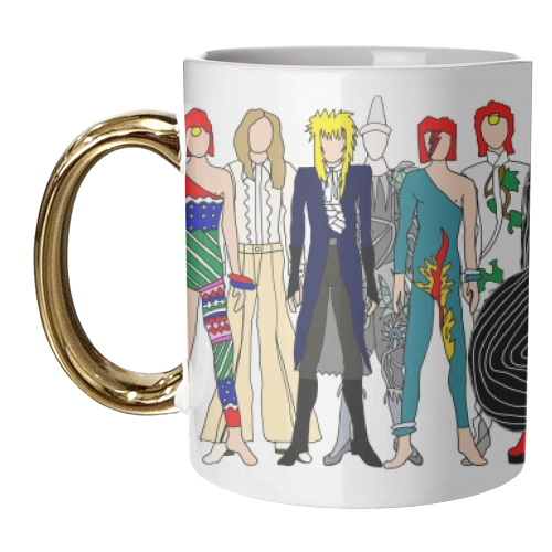 Bowie Fashion - unique mug by Notsniw Art