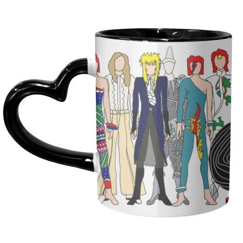 Bowie Fashion - unique mug by Notsniw Art
