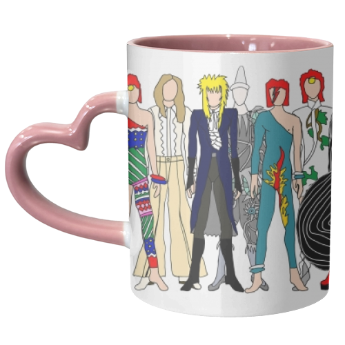 Bowie Fashion - unique mug by Notsniw Art