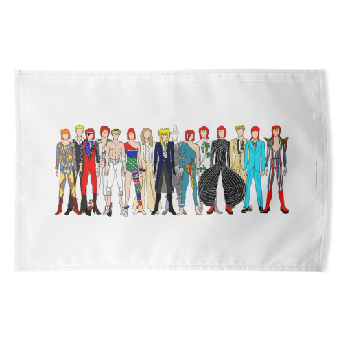David Bowie Fashion - funny tea towel by Notsniw Art