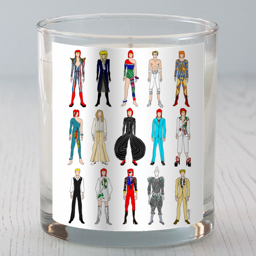 David Bowie Fashion - scented candle by Notsniw Art