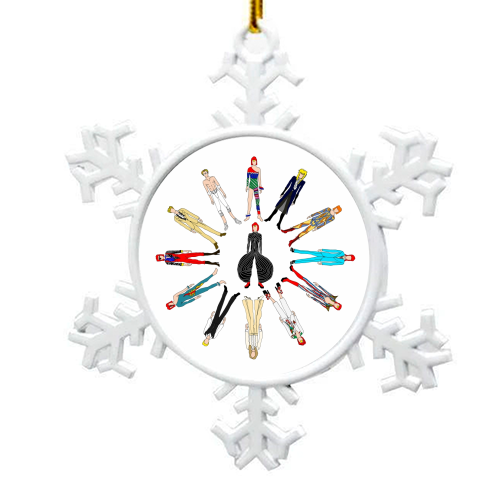 David Bowie Fashion - snowflake decoration by Notsniw Art