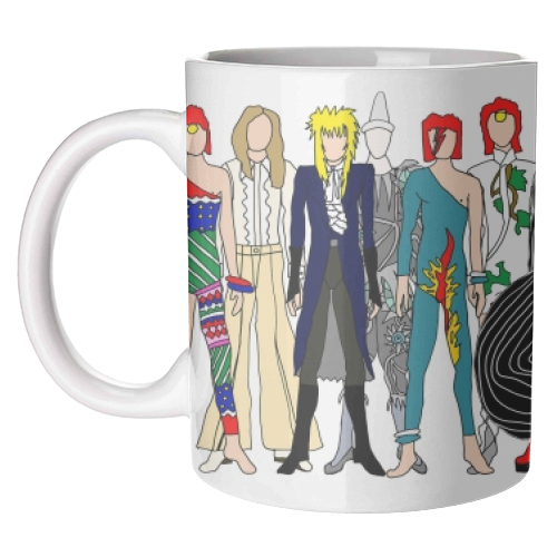 David Bowie Fashion - unique mug by Notsniw Art