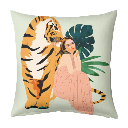 Tiger Spirit - designed cushion by Uma Prabhakar Gokhale