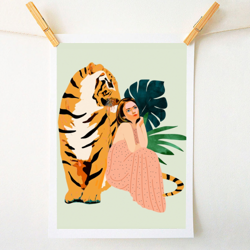 Tiger Spirit - A1 - A4 art print by Uma Prabhakar Gokhale