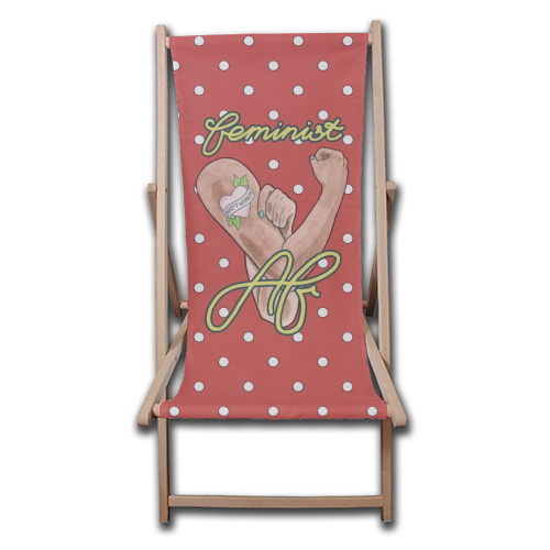 Feminist AF / Rosie the Riveter / Intersectional Feminism / Nasty Women - canvas deck chair by A Rose Cast - Karen Murray