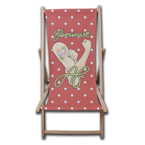 Feminist AF / Rosie the Riveter / Intersectional Feminism / Nasty Women - canvas deck chair by A Rose Cast - Karen Murray