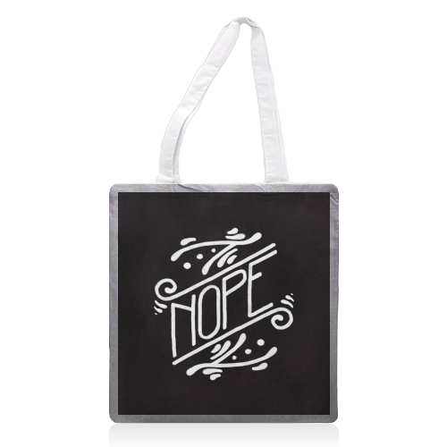 Nope Feminist Art Nouveau Ornate Hand Lettering Quote - printed tote bag by A Rose Cast - Karen Murray