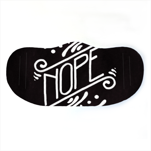 Nope Feminist Art Nouveau Ornate Hand Lettering Quote - face cover mask by A Rose Cast - Karen Murray