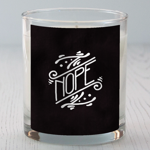 Nope Feminist Art Nouveau Ornate Hand Lettering Quote - scented candle by A Rose Cast - Karen Murray