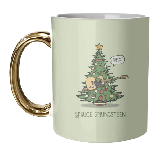 Spruce Springsteen - unique mug by Carl Batterbee