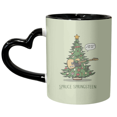 Spruce Springsteen - unique mug by Carl Batterbee