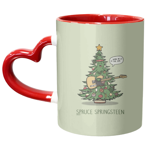 Spruce Springsteen - unique mug by Carl Batterbee