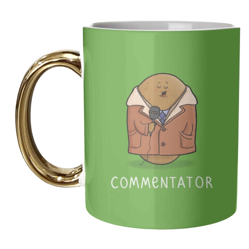 Commentator - unique mug by Carl Batterbee