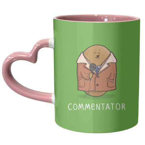 Commentator - unique mug by Carl Batterbee