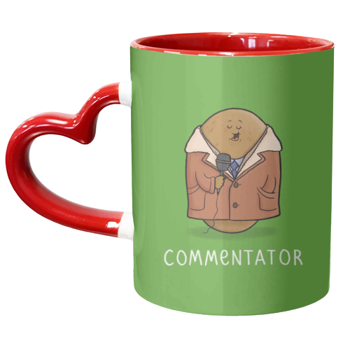 Commentator - unique mug by Carl Batterbee