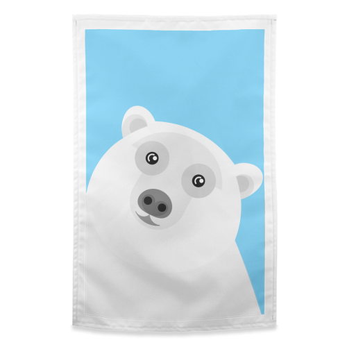 Polar Bear - funny tea towel by Adam Regester